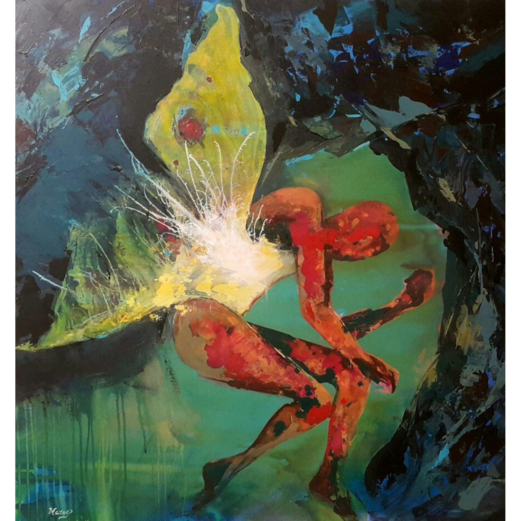 Mixed Media on Canvas Paintings By Contemporary Artist Narges Maleki in Dubai