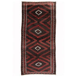 Zabol Geometric Persian Carpet 144x238 - Authentic Oriental Wool Rugs in Dubai
