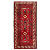 Red Zabol Nomadic Persian Carpet 105x222- Authentic Oriental Wool Rugs in Dubai