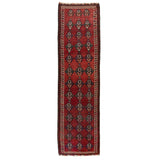 Red Zabol Nomadic Persian Carpet 116x404 - Authentic Oriental Wool Rugs in Dubai