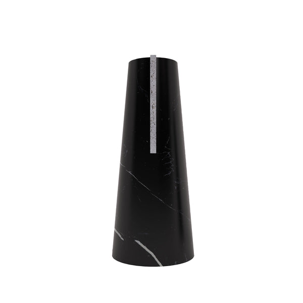 Black Marquina Marble Vase - Italian Designer Travertine Furniture & Decor