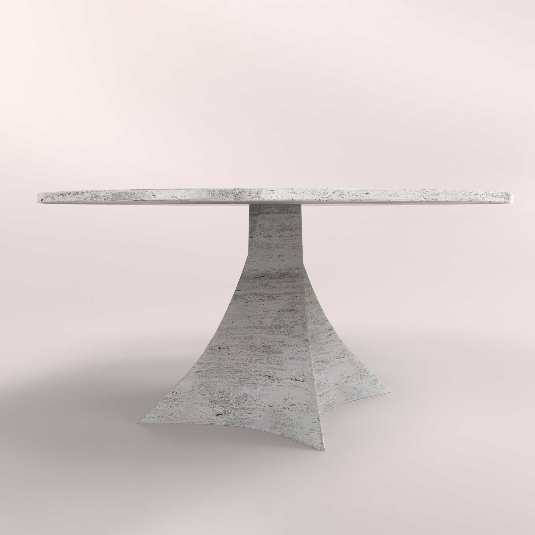 Round Travertine Table - Modern Italian Marble Designer Furniture