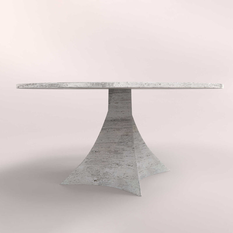 Round Travertine Table - Modern Italian Marble Designer Furniture