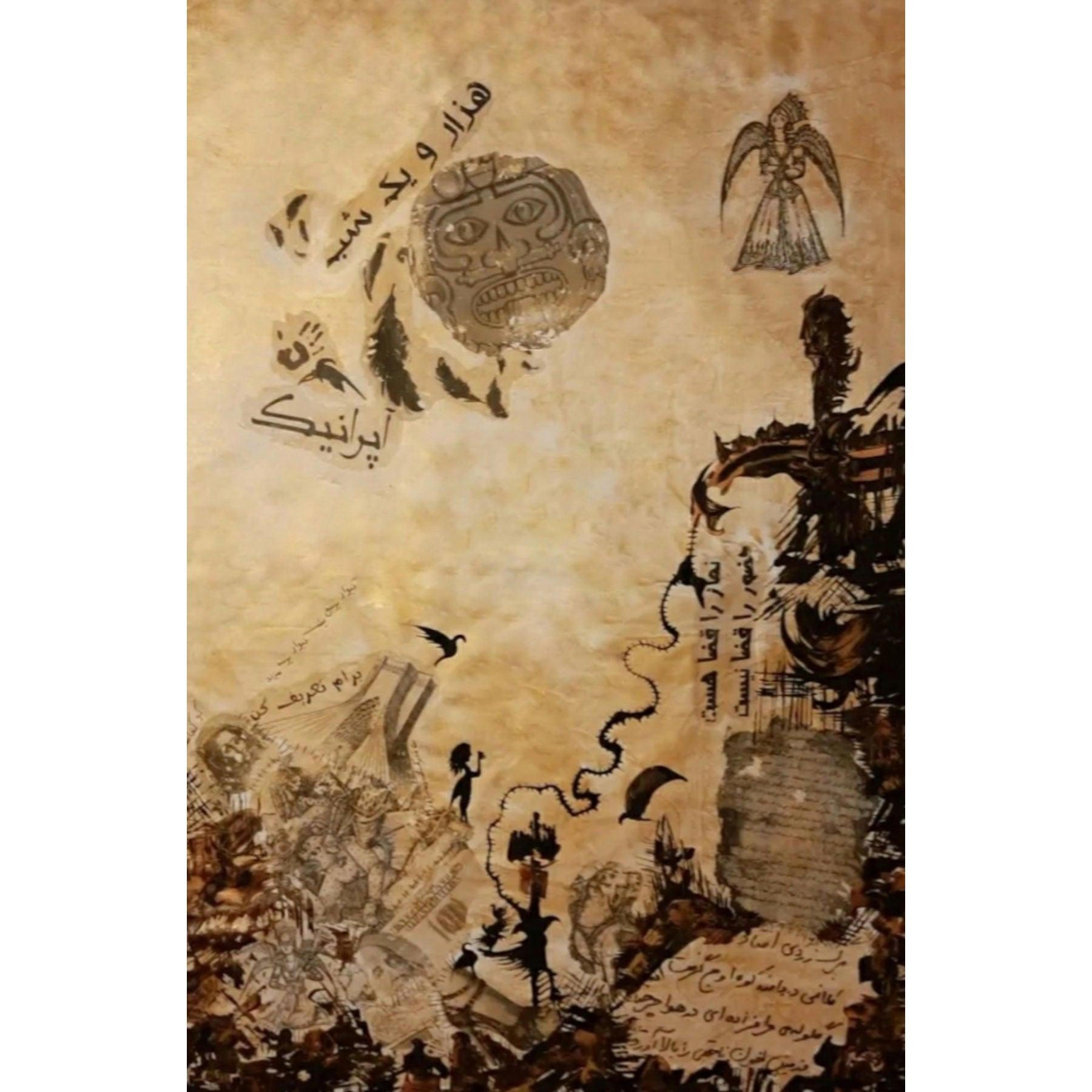 1001 Nights Acrylic Painting, Contemporary Apranik Technique