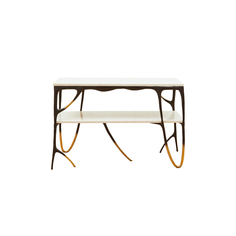 INK 2 Tier Brass Console Table, Designer Furniture in Dubai
