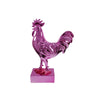 Pink Rooster Sculpture, Collectible Art By Sara Rahanjam