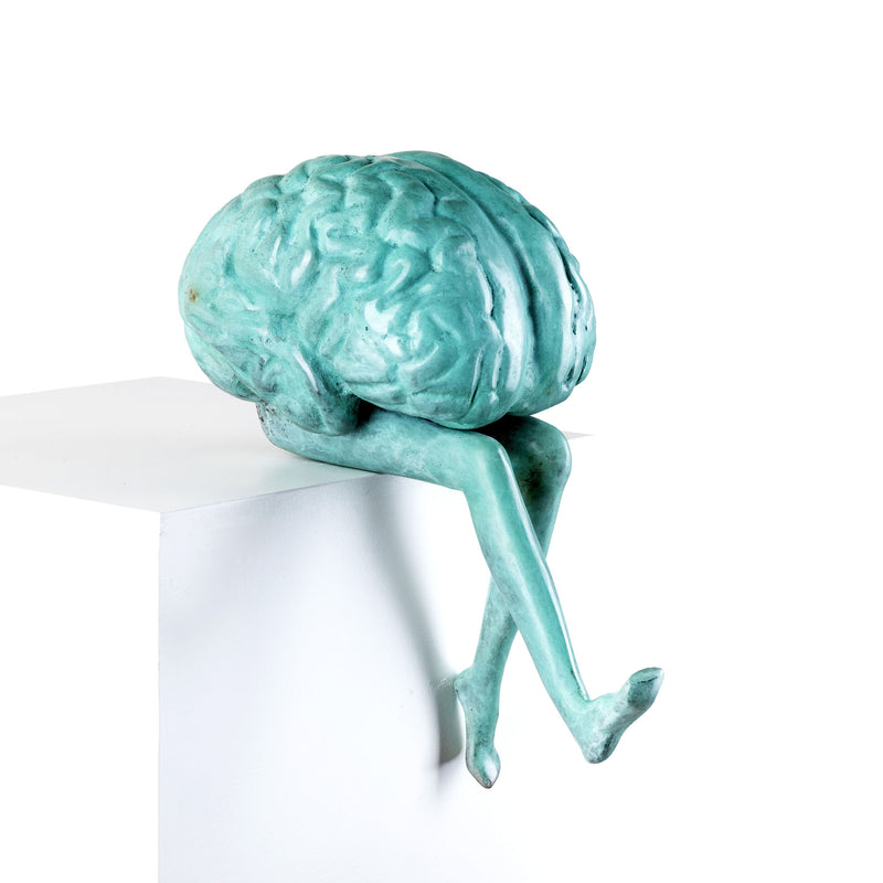 Turquoise Bronze Sculpture – Brain, Legs, Heart Anatomy Art Pieces in Dubai