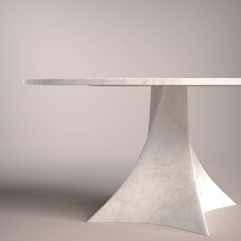 Round Carrara Marble Table, Modern Italian Marble Designer Tables & Decor