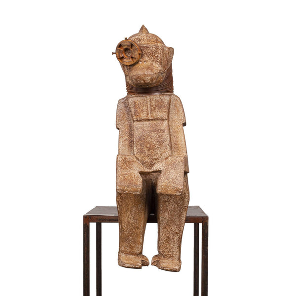 Mixed Media Sculpture - Recycled Art 21st Century Myths Monkey Series by Roxana Fazeli in Dubai