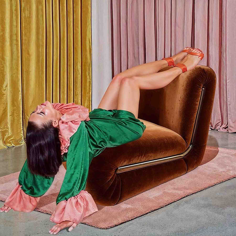 Brown Velvet Lounge Chair, Bold Contemporary Furniture Designs