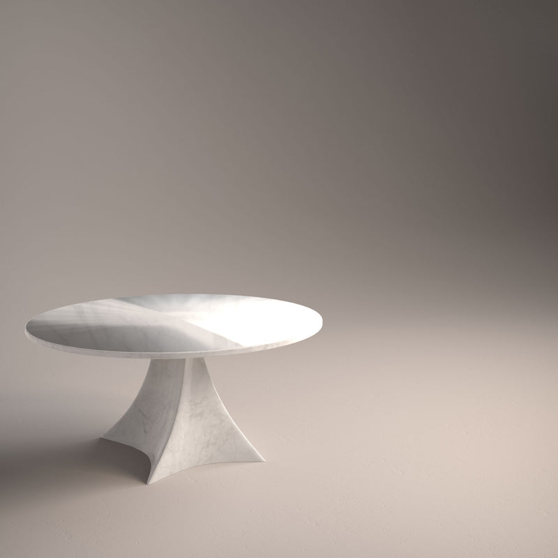 Round Carrara Marble Table, Modern Italian Marble Designer Tables & Decor