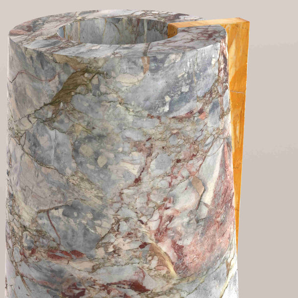 Breccia Marble Vase, Modern Italian Marble Designer Furniture & Decor