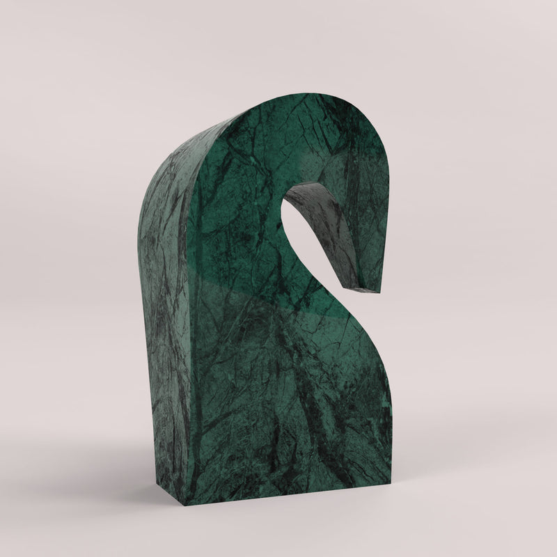 Alpi Green Marble Horse Sculpture, Italian Designer Furniture & Decor in Dubai