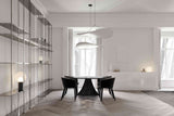 Round Black Marquina Marble Table, Modern Italian Marble Designer Furniture