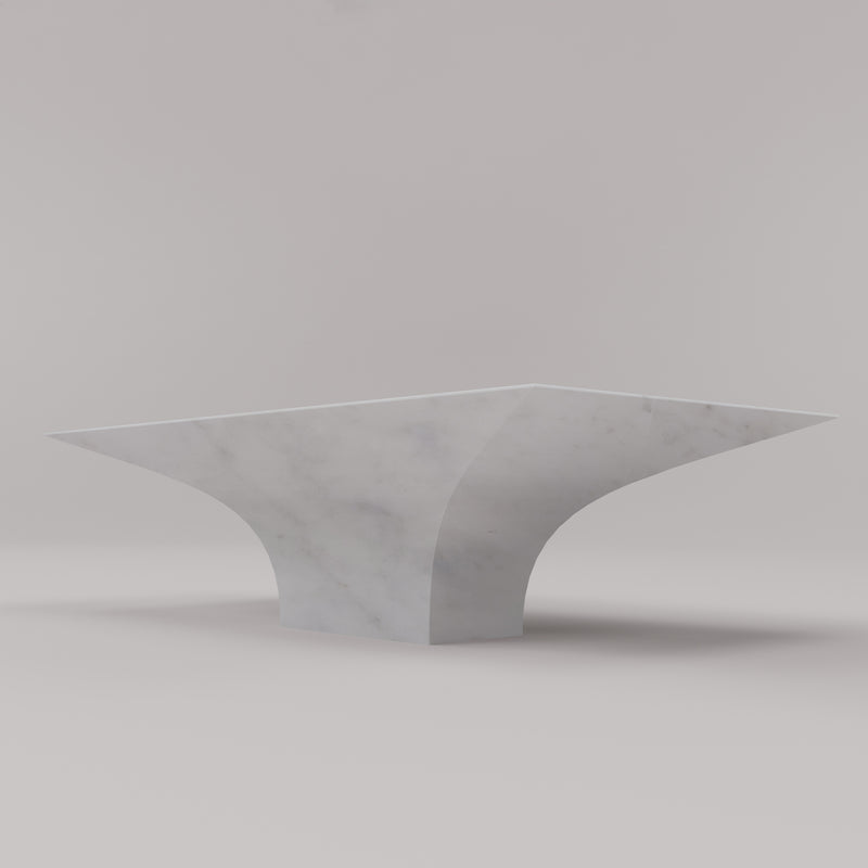 White Carrara Marble Table - Modern Italian Marble Designer Furniture