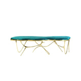 INK Upholstered Brass Bench, Designer Furniture in Dubai