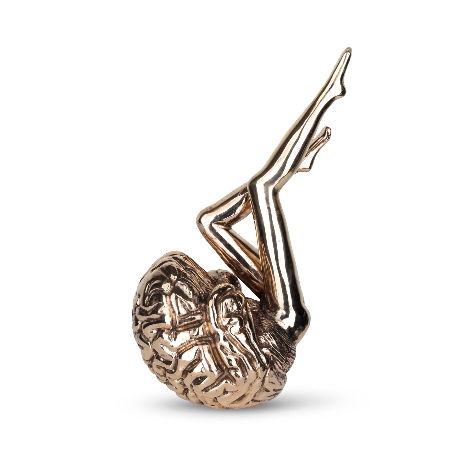 Brain & Legs Bronze Sculpture 