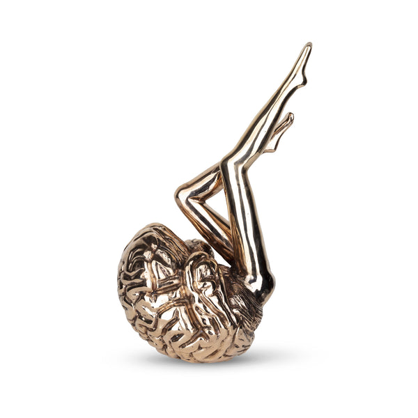 Brain & Legs Bronze Sculpture 