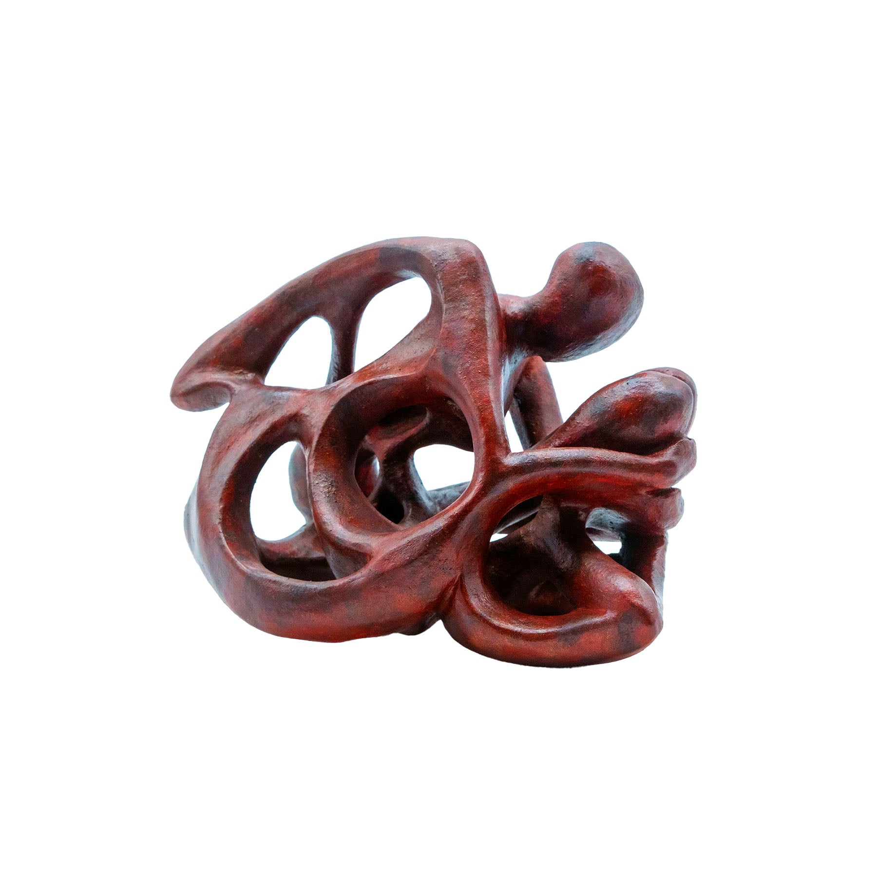 Red Ceramic Sculpture Art by Ariane Crovisier