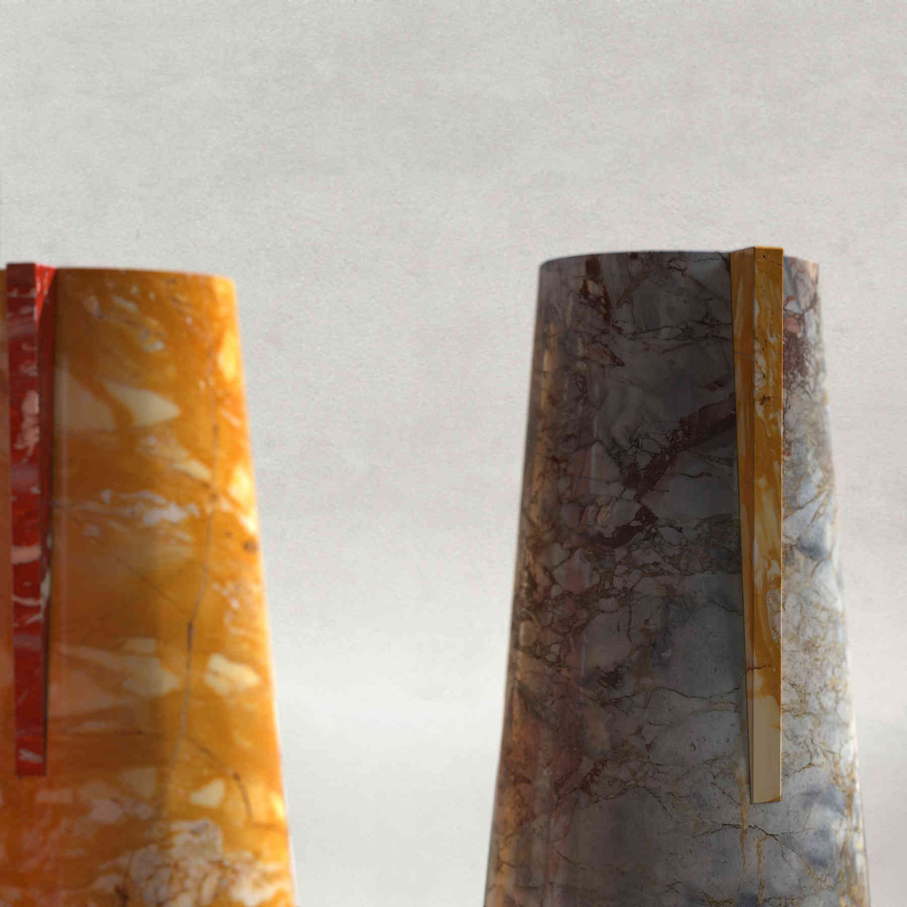 Breccia Marble Vase, Modern Italian Marble Designer Furniture & Decor