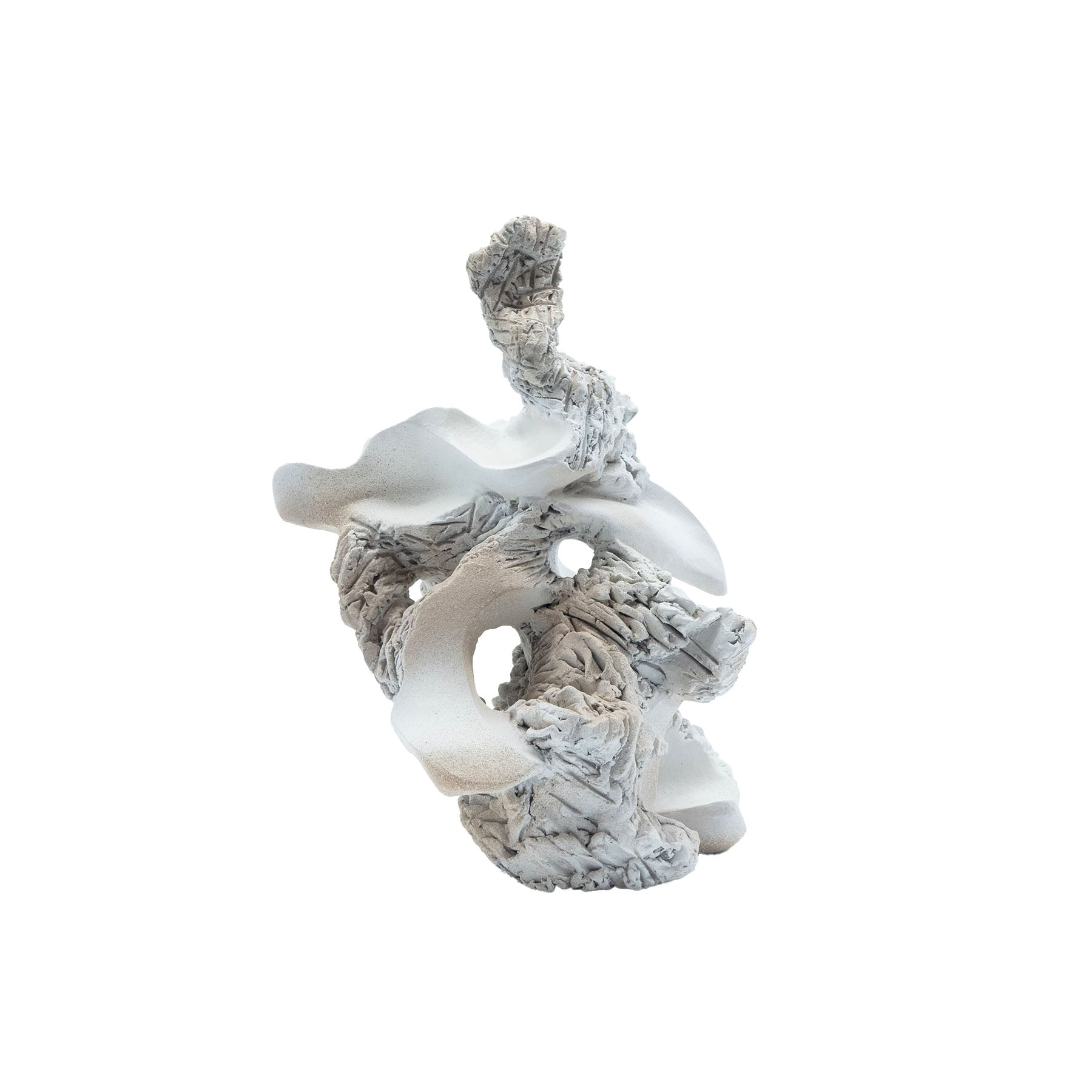White Ceramic Sculpture Art By Ariane Crovisier