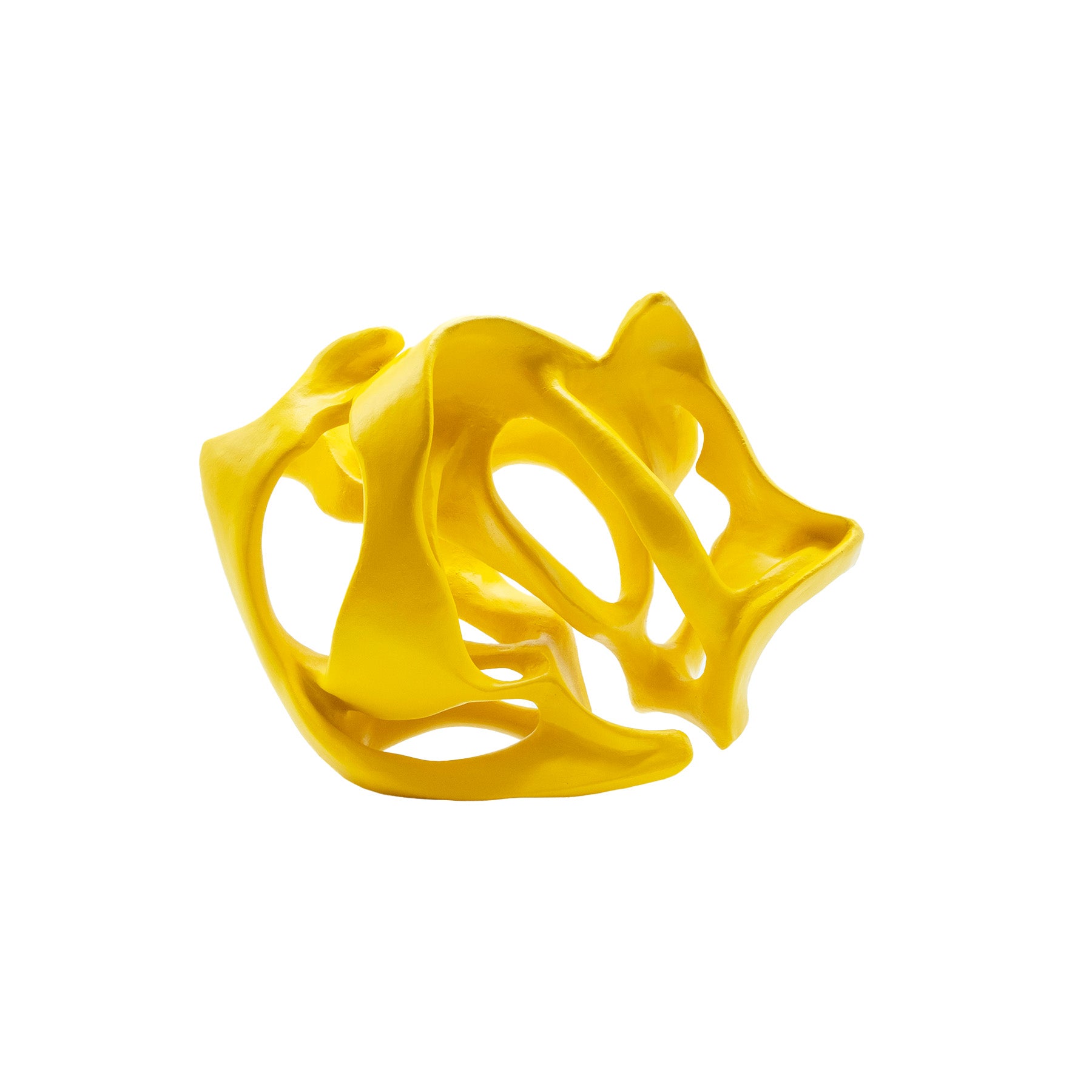 Yellow Ceramic Sculpture Art by Ariane Crovisier
