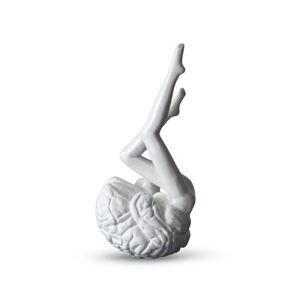 White Fiberglass Sculpture – Brain, Legs, Heart Anatomy Art Pieces in Dubai