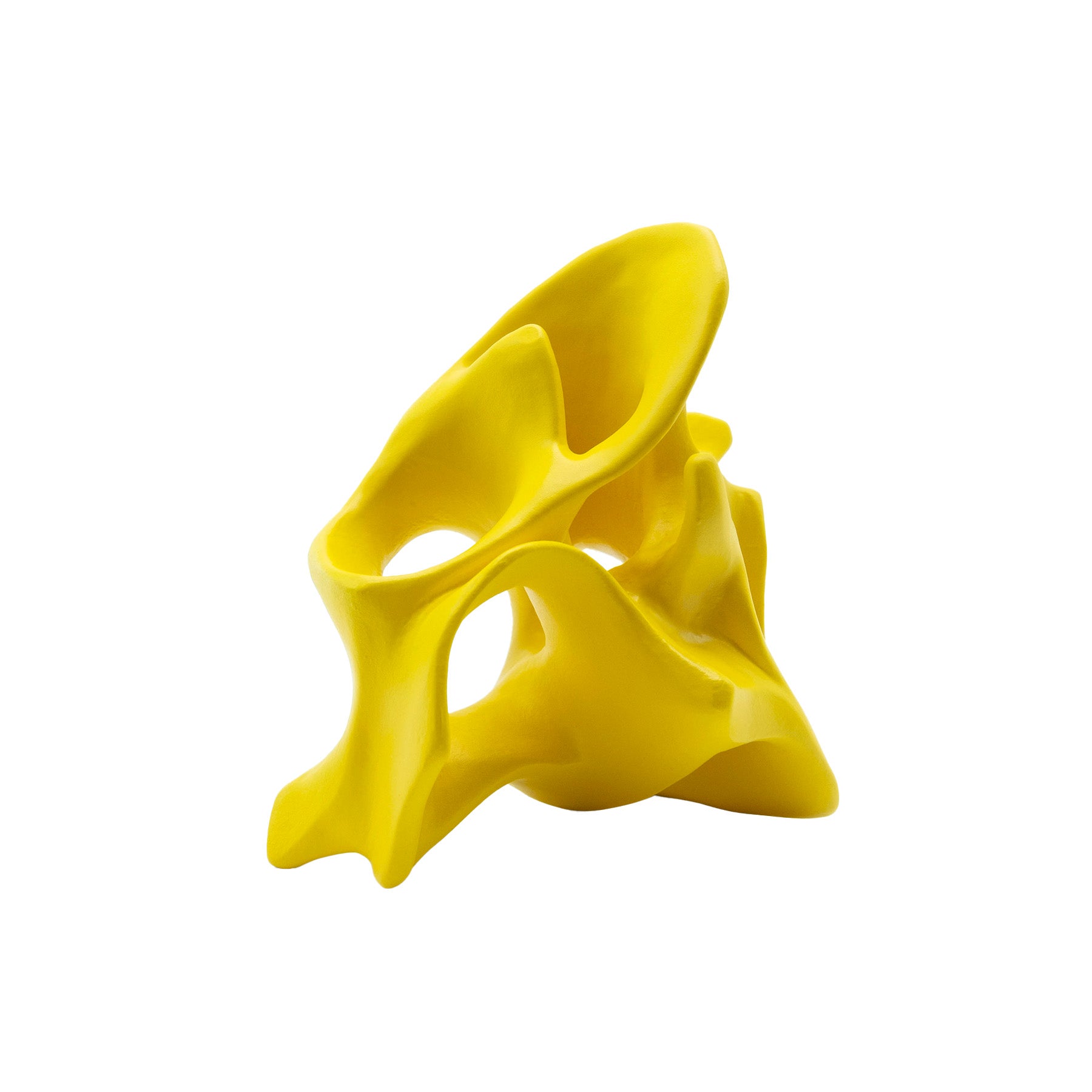 Yellow Ceramic Sculpture Art by Ariane Crovisier