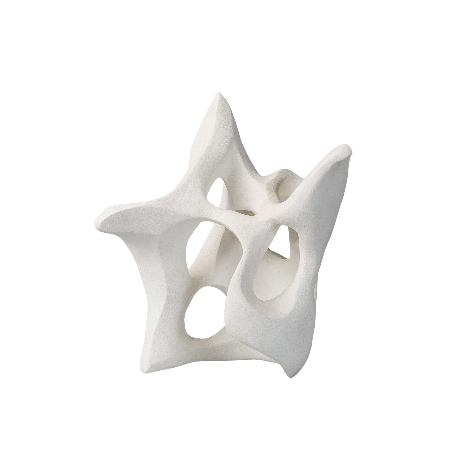 White Ceramic Sculpture Art by Ariane Crovisier