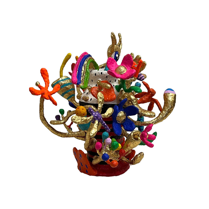 Colorful Folk Art Paper Mache Sculpture By Najva Erfani in Dubai