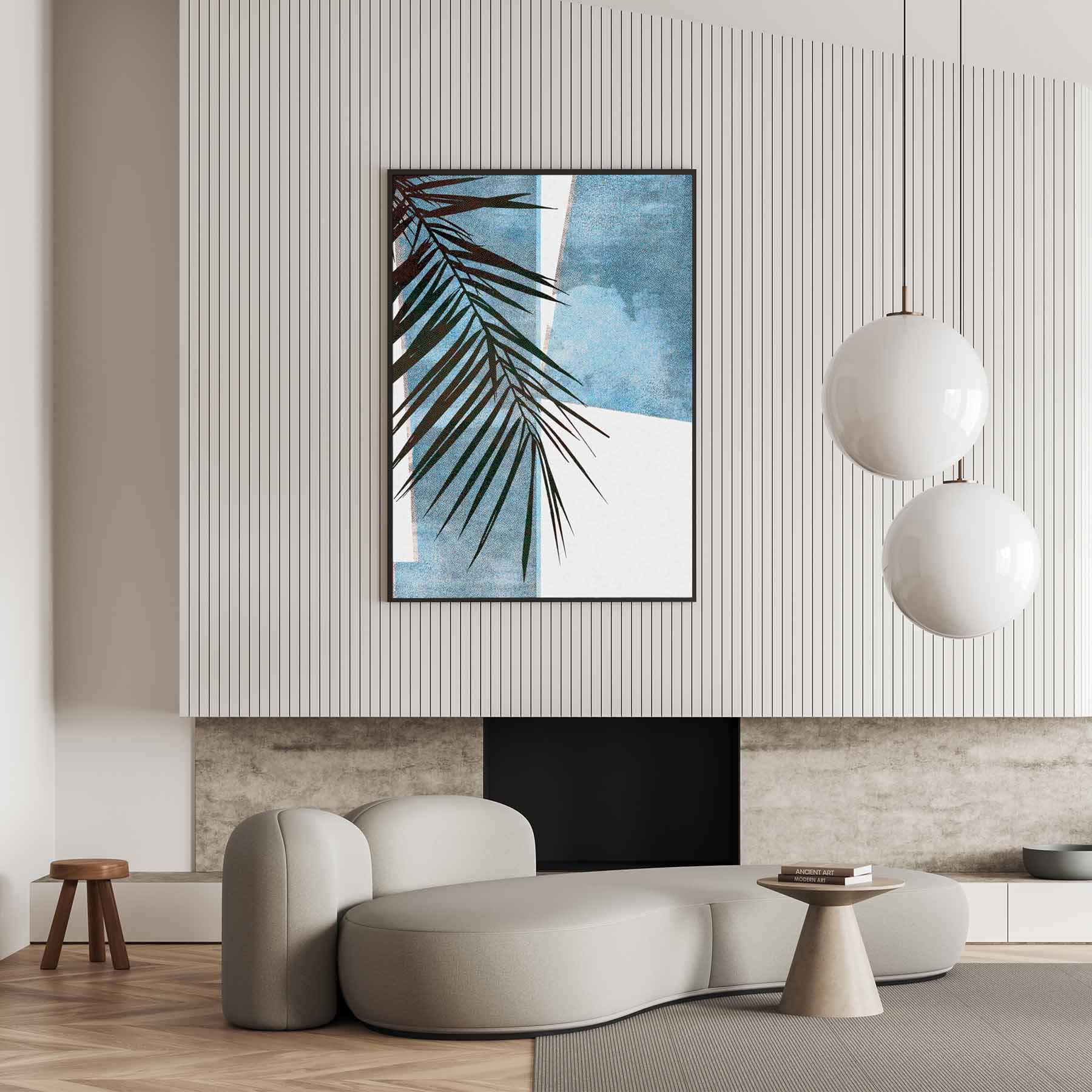 Jumeirah Palms Print on Canvas Artwork - Vintage Arabia Pop Art by Julian Castaldi in Dubai