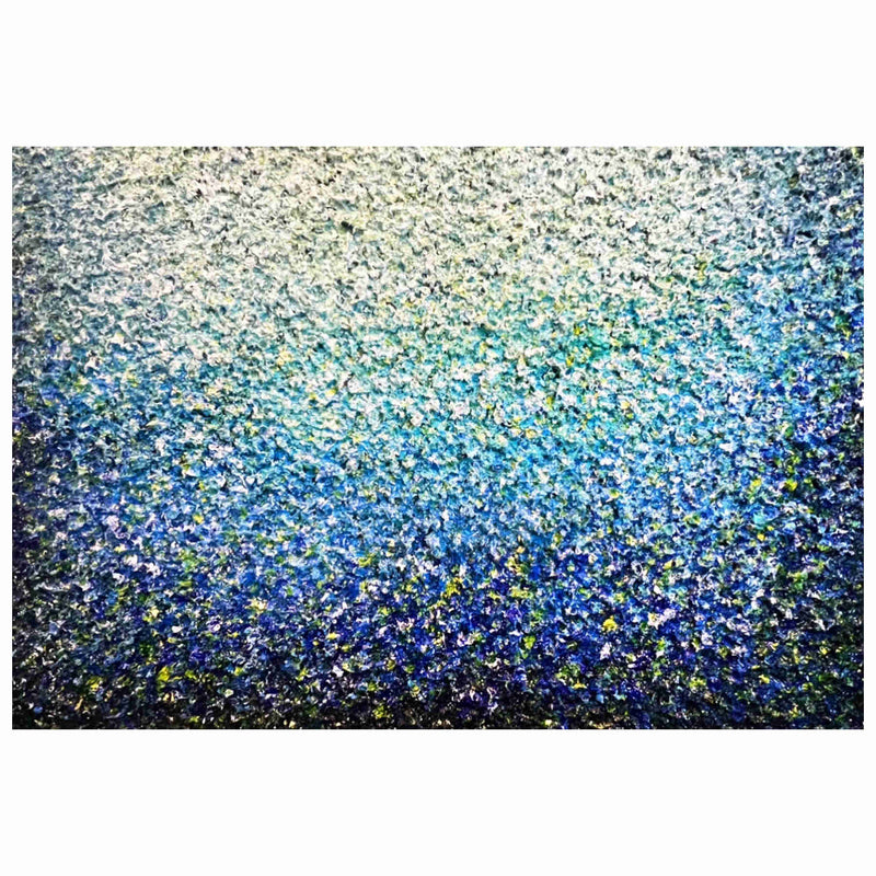 Thousand Shades Of Blue Acrylic Painting By Rawia Zantout