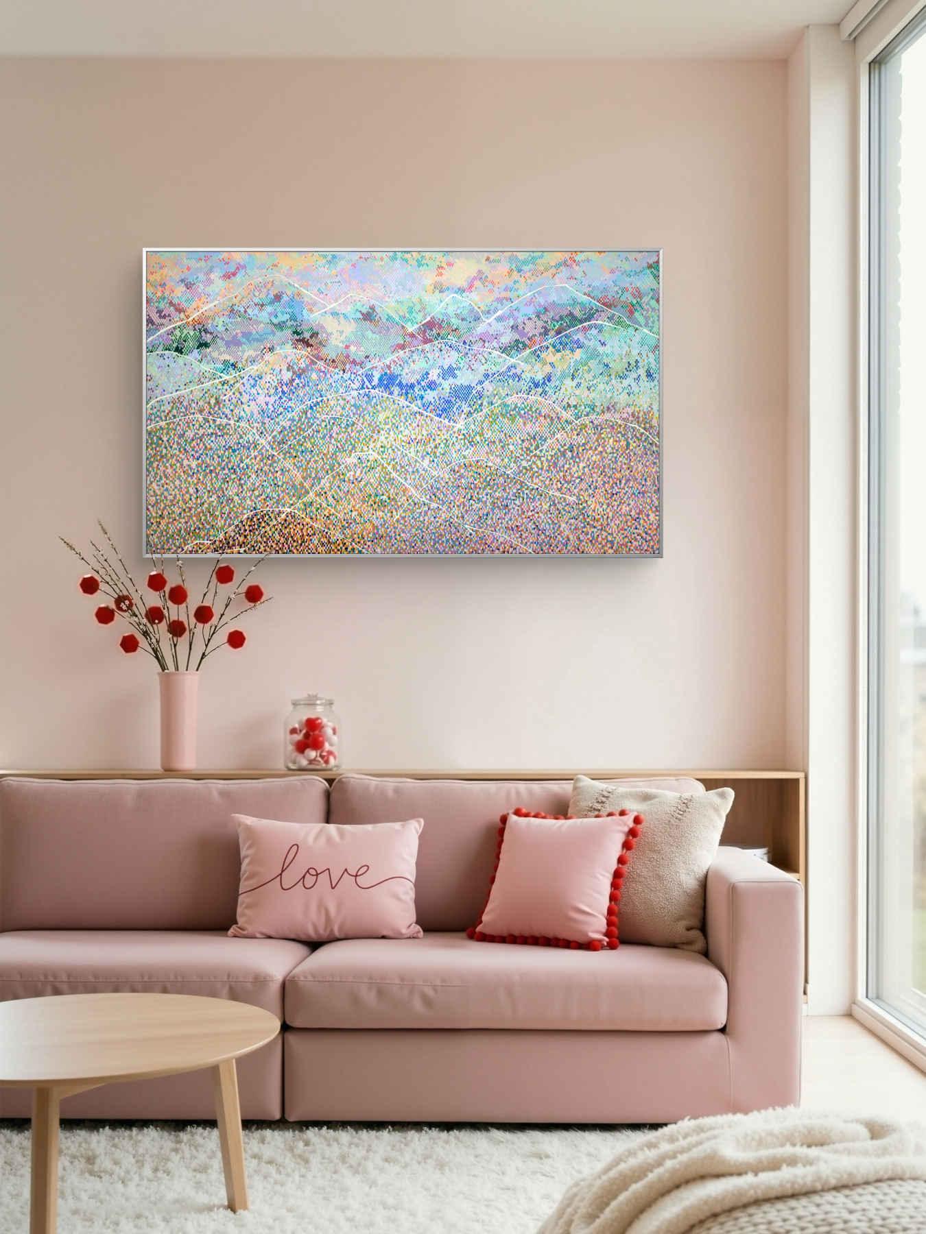 Colorful Mountains Acrylic Painting By Hanji Park in Dubai