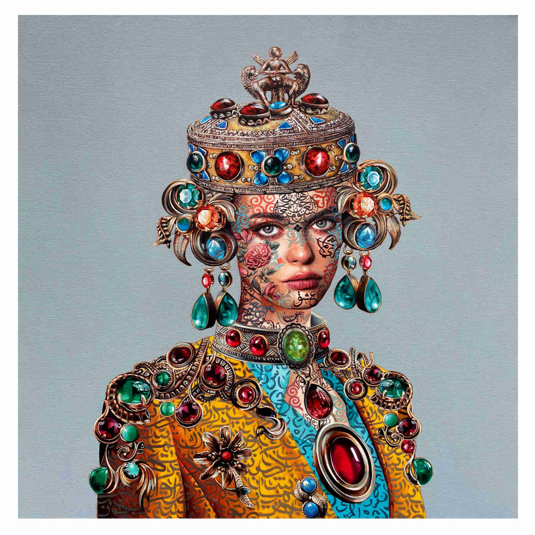 Persian Calligraphy Canvas Painting by Solmaz Tohidloo in Dubai