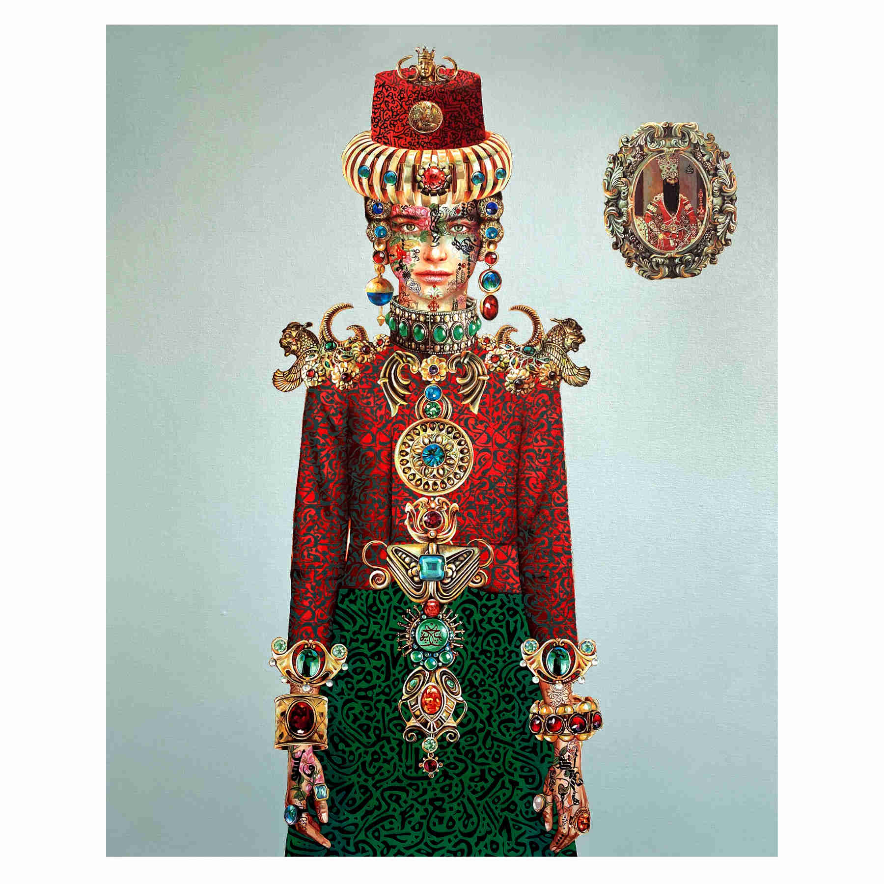 Persian Calligraphic Canvas Paintings by Solmaz Tohidloo in Dubai