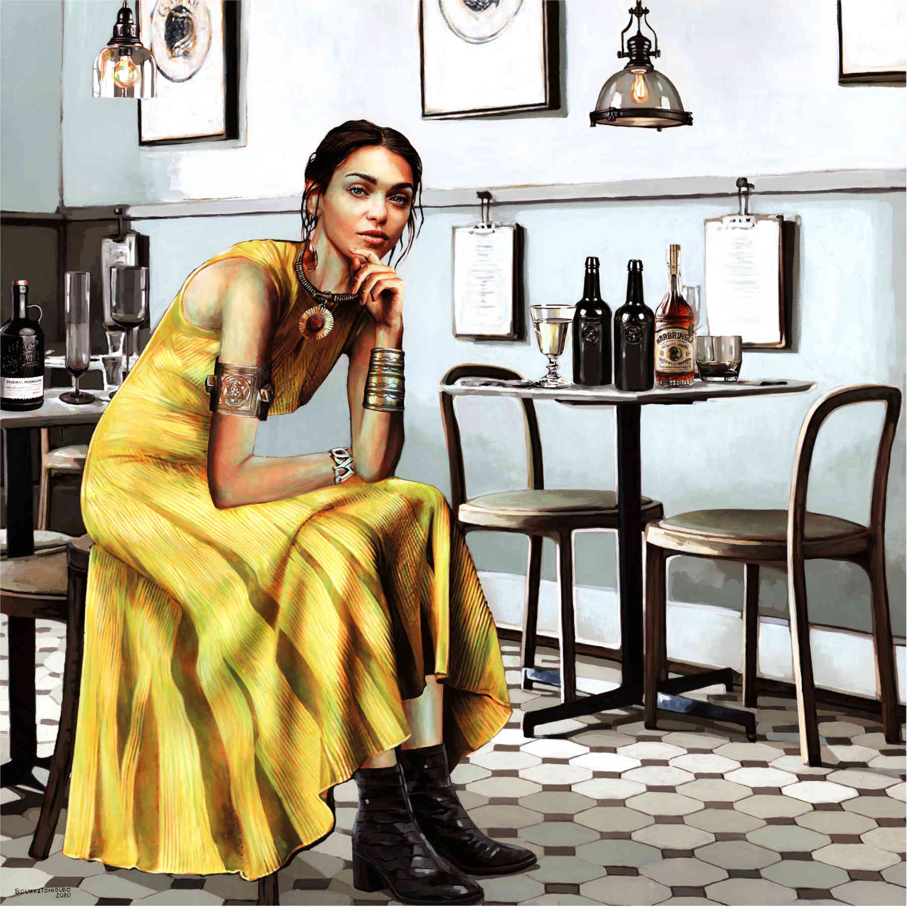 How Short Is Love, How Long Is Forgetfulness Canvas Painting By Solmaz Tohidloo