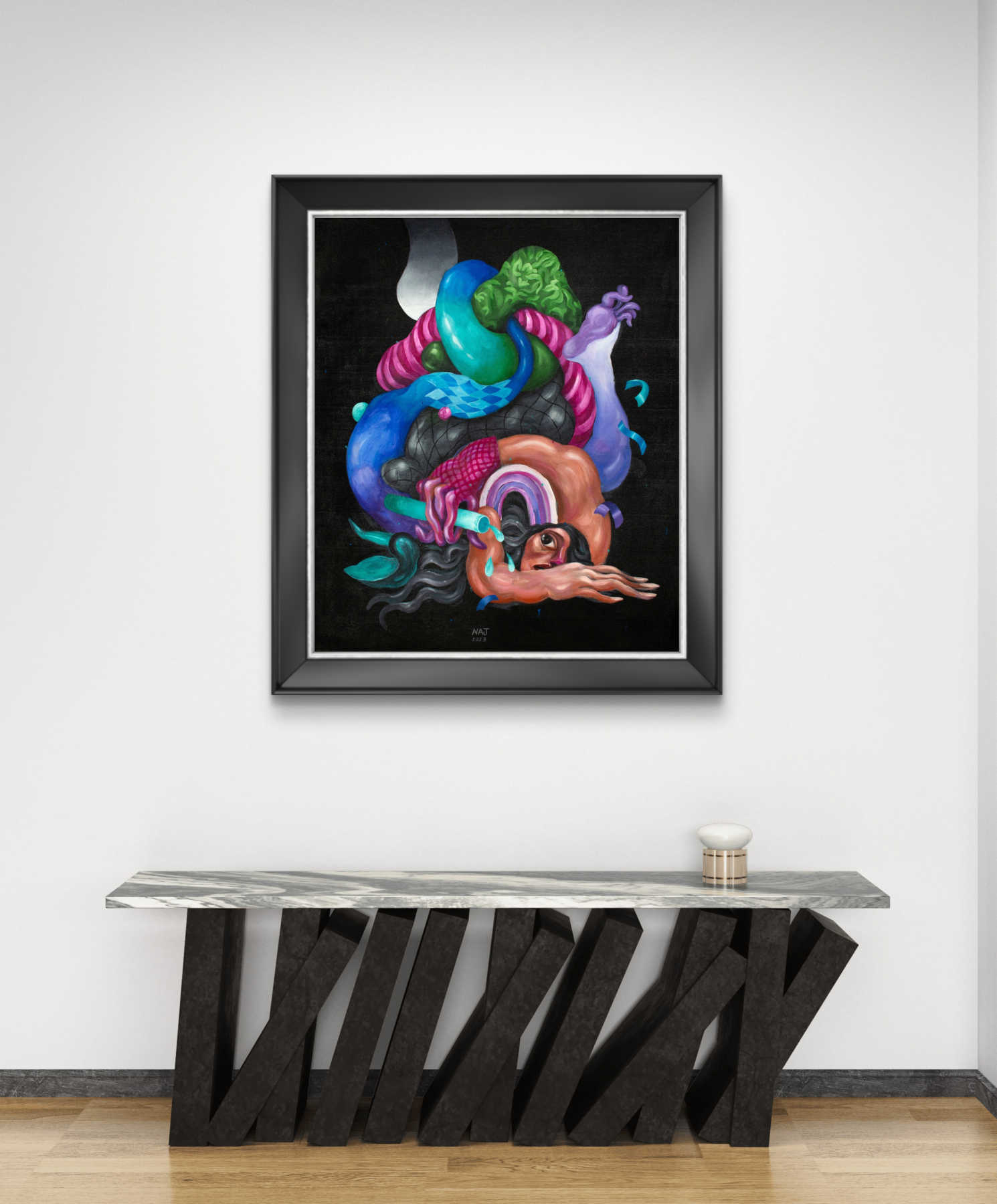 Najva Erfani Acrylic Paintings, Contemporary Folk Art Dubai