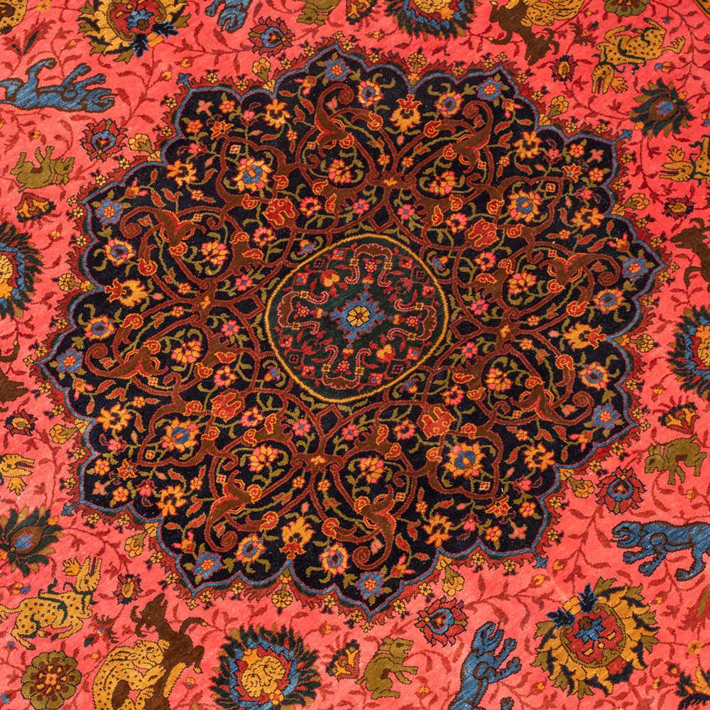Afsane Deldar Heriz Persian Carpet Silk 168x223 - Authentic Vintage Rugs & Kilims, Silk & Wool in Dubai