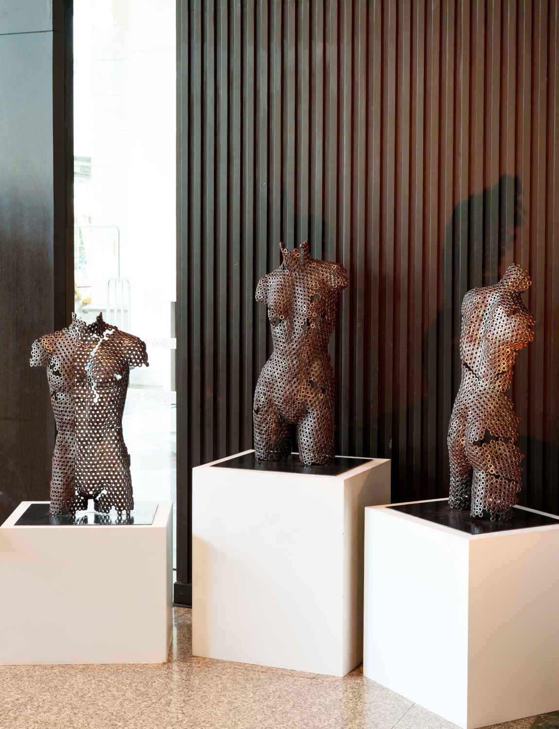 Contemporary Stainless Steel Human Sculpture By Vincent Barrau in Dubai