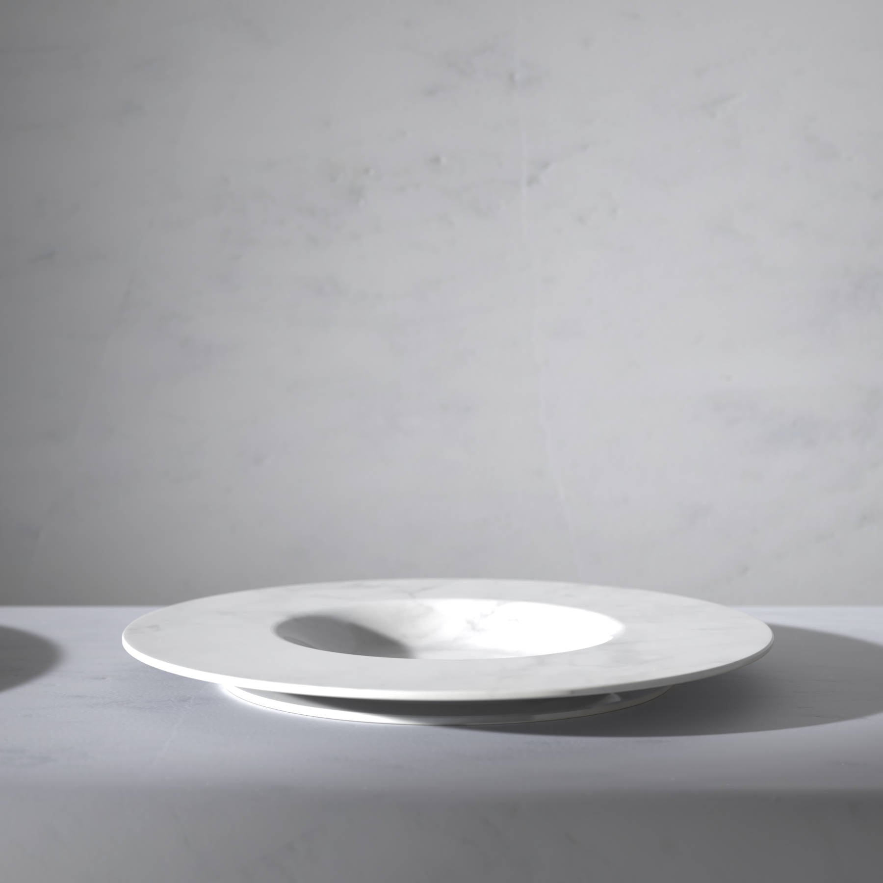 White Carrara Marble Platter - Modern Italian Designer Tableware 