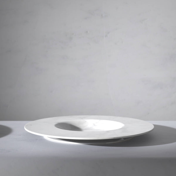 White Carrara Marble Platter - Modern Italian Designer Tableware 