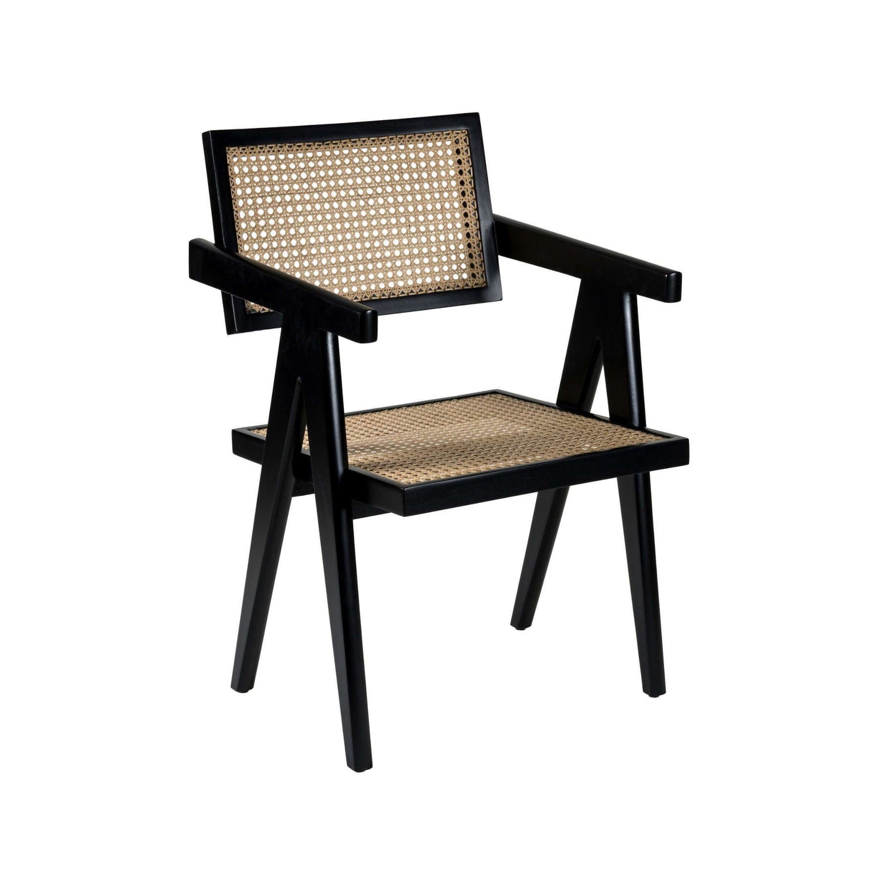Amalfi Black Cane Chair