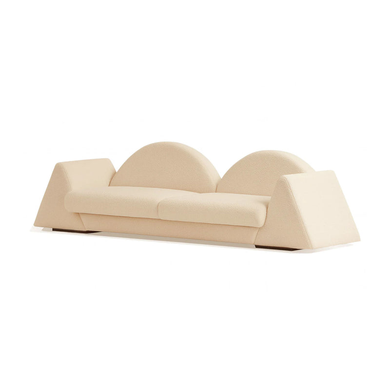 White Bouclé Sofa, Bold Contemporary Designer Furniture