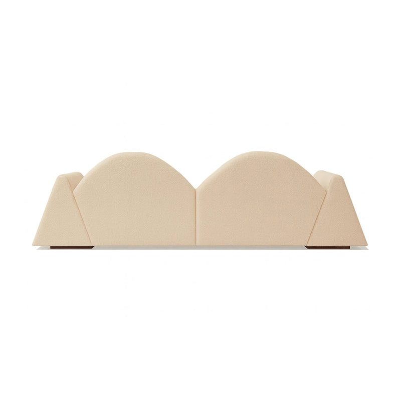 White Bouclé Sofa, Bold Contemporary Designer Furniture
