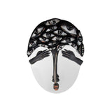 Sculpted Painted Decorative Wall Mirror, Artistic Handmade Wall Mounted Art