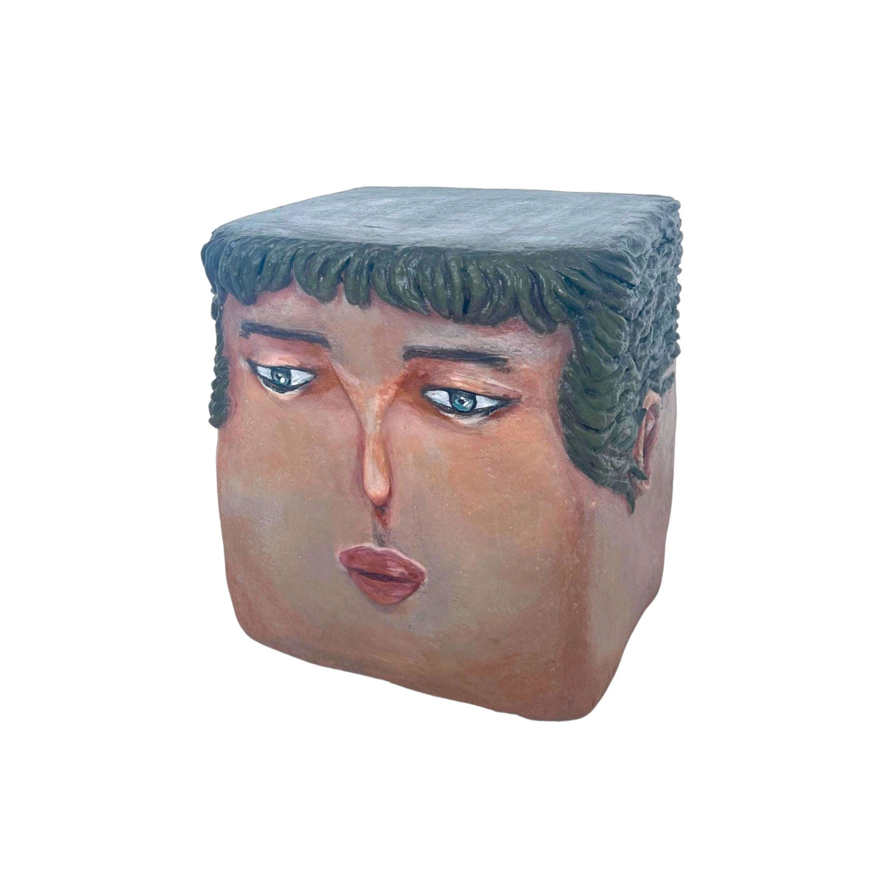 Artistic Contemporary Paper Mache Accent Table