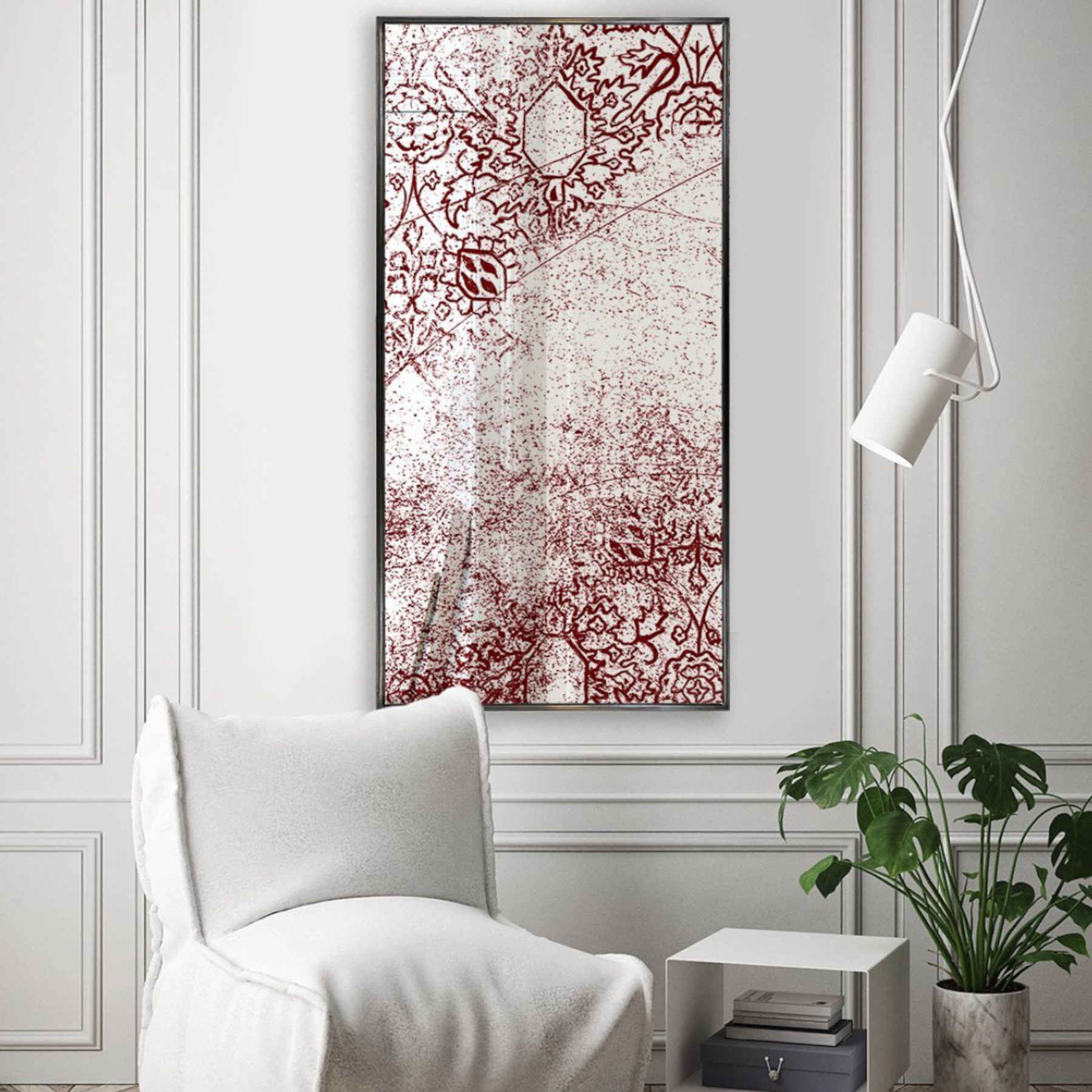 Aryana Decorative Wall Mirror - Wall Mounted Painted Mirror in Metal Frame in Dubai