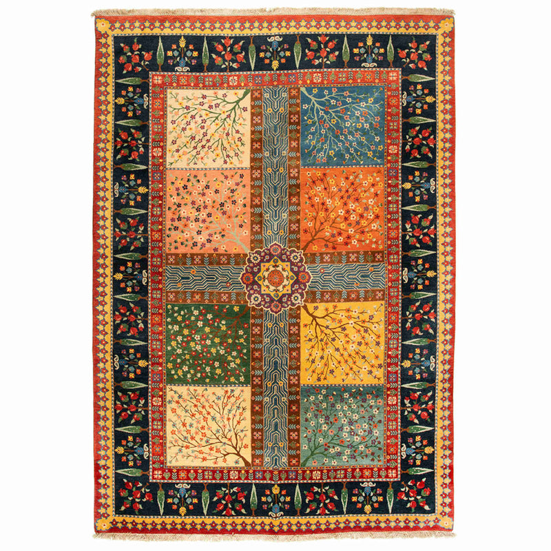 Four Garden Bakhtiari Persian Carpet 210x304, Handmade Tribal Rugs in Dubai