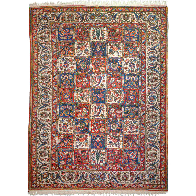 Four Season Bakhtiari Persian Carpet 215x300, Handmade Tribal Rugs in Dubai