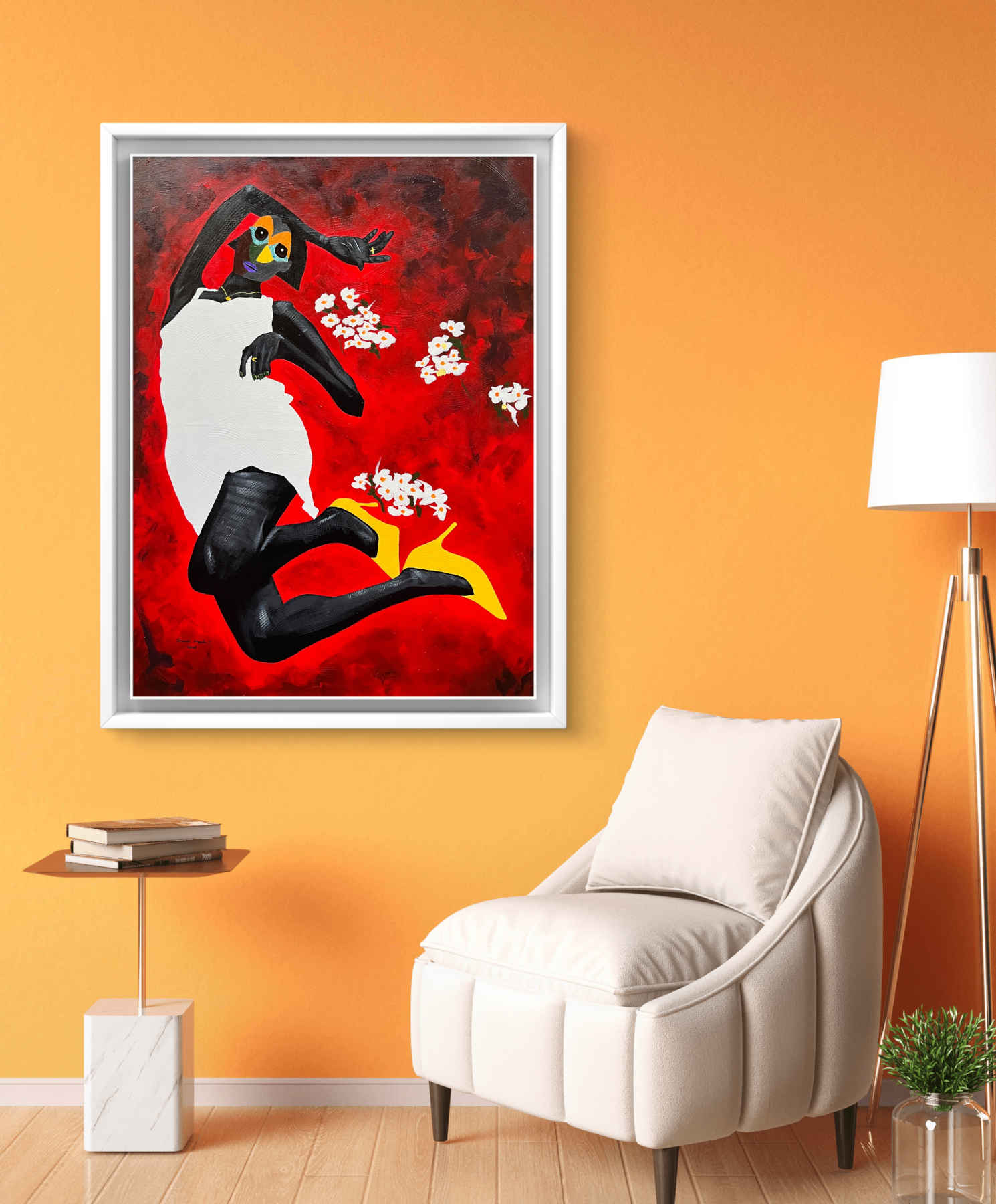 Mixed Media Painting - African Art By Samuel Kayode Toba in Dubai